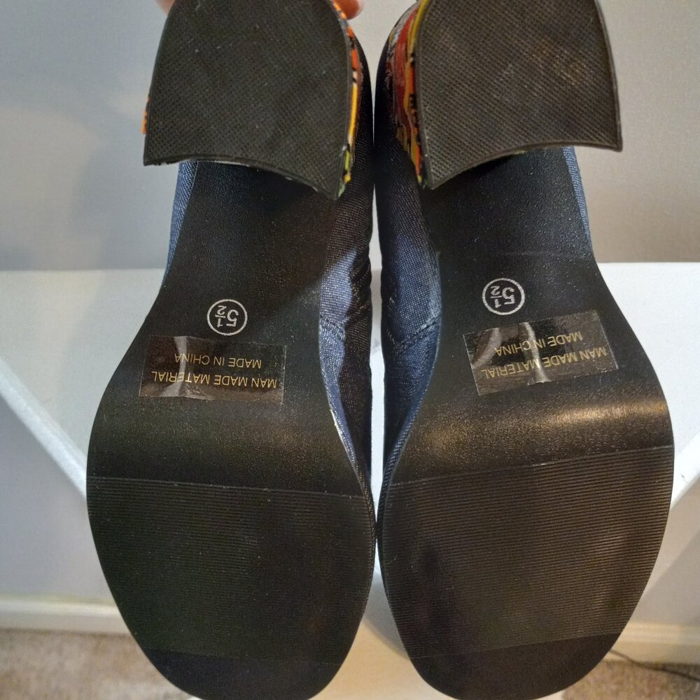 Cartoon Heel Denim Boots - Picture 9 of 9
